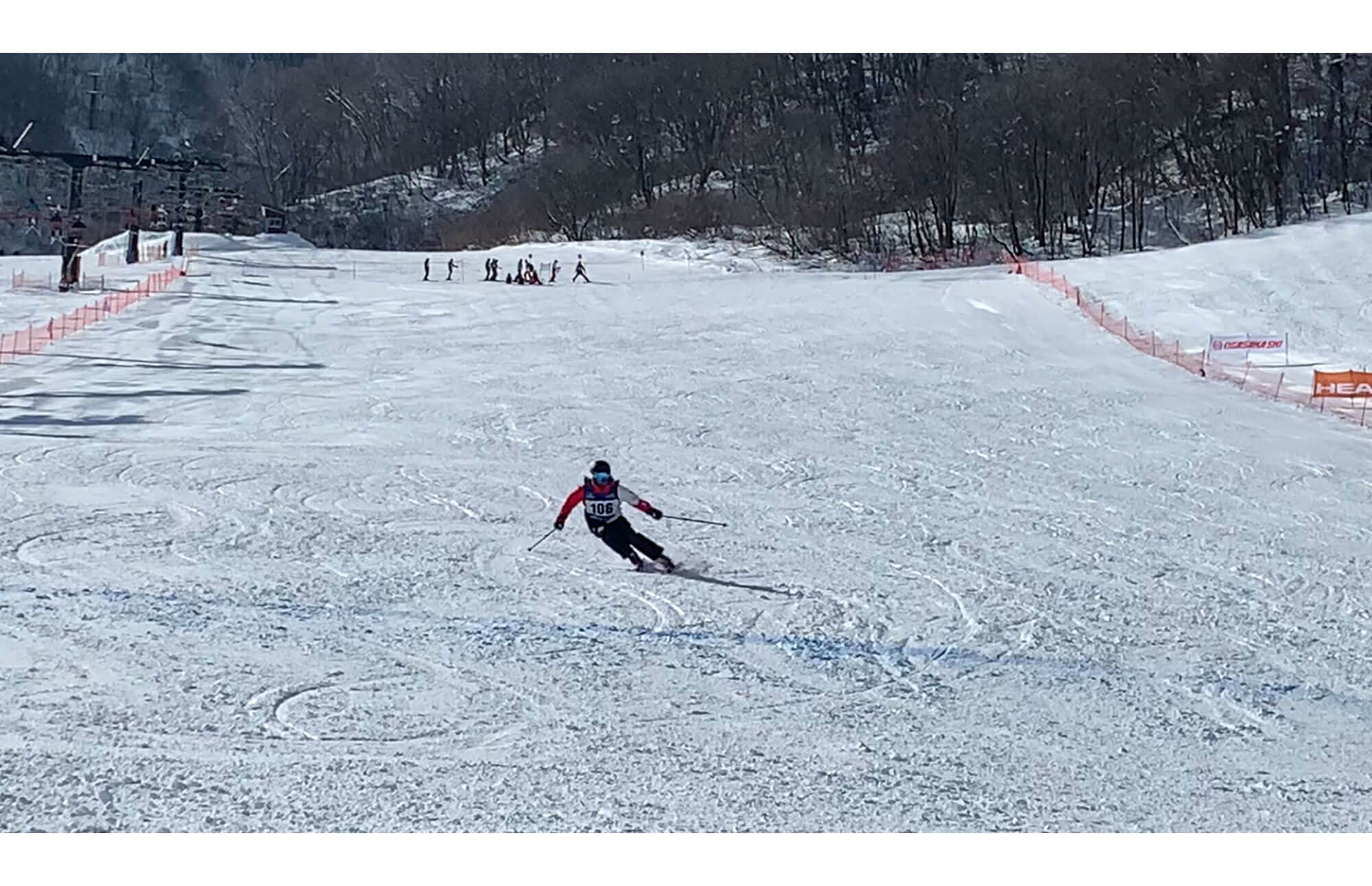 スキー大会で活躍する倉田さん