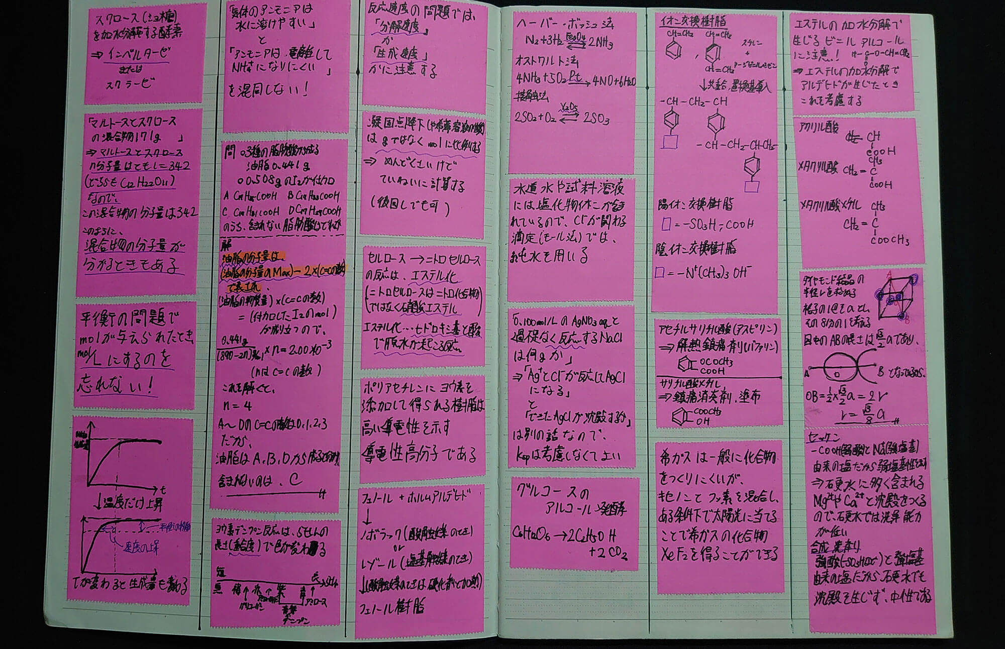 先生の勧めで作成した「まとめノート」