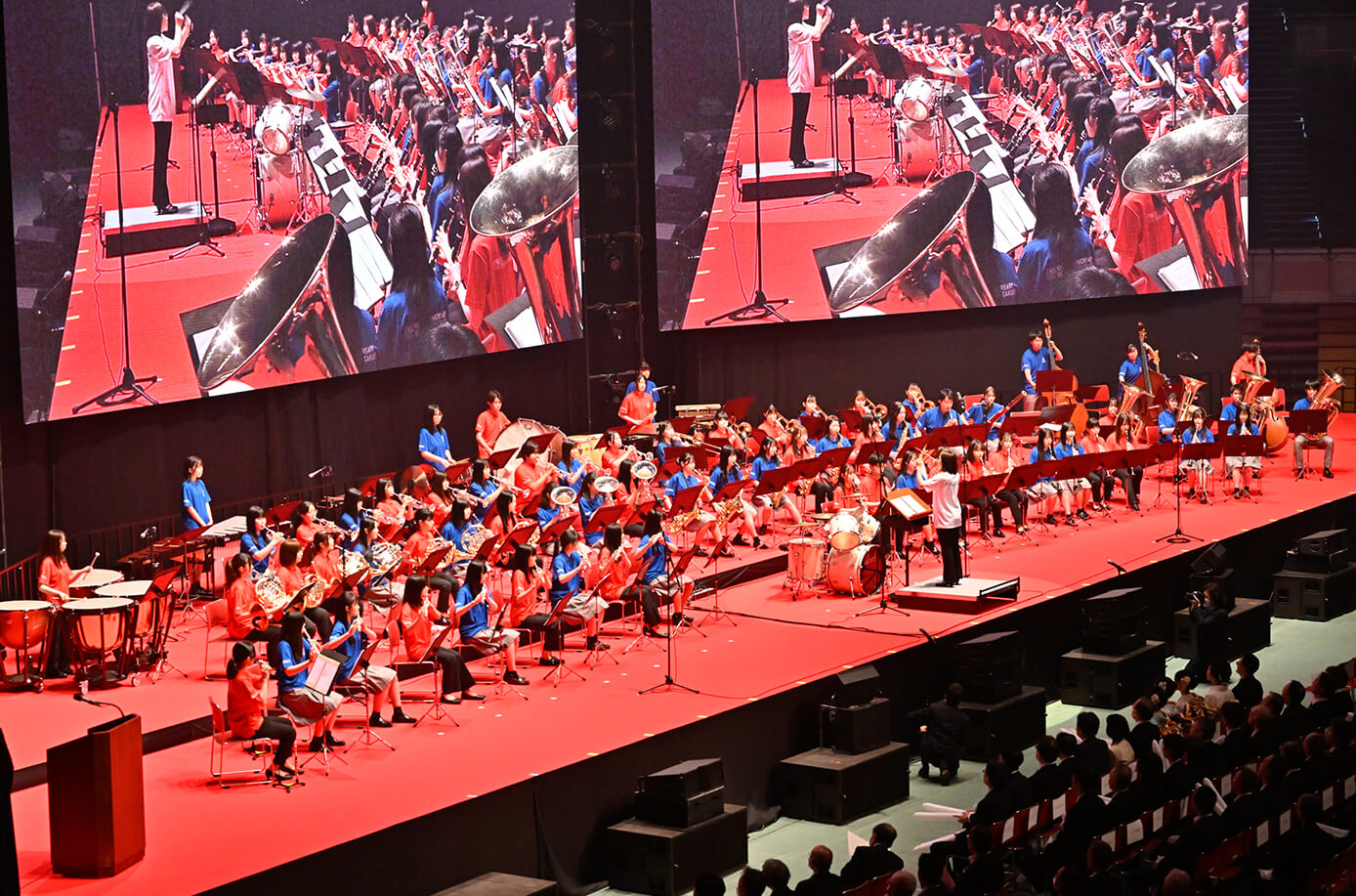 梅村学園創立100周年・中京大学開学70周年式典での演奏