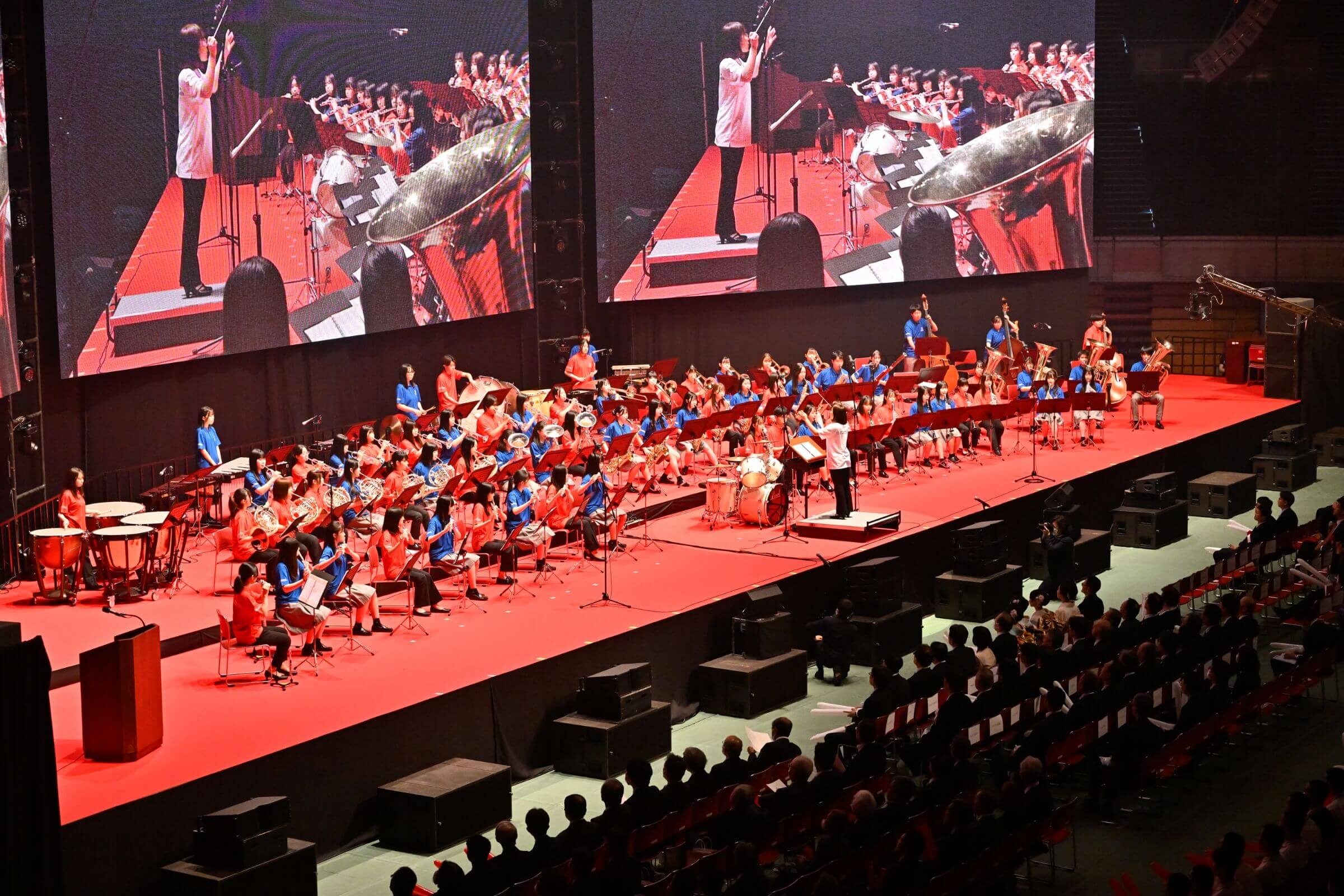 中京大学附属中京高等学校・中京大学合同吹奏楽団による演奏